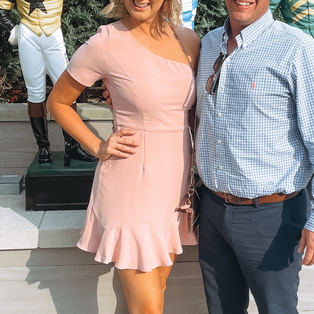 TCEC Pink Ruffle Hem Dress